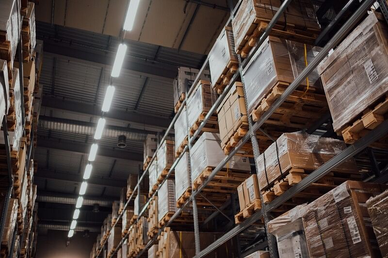 a warehouse filled with boxes